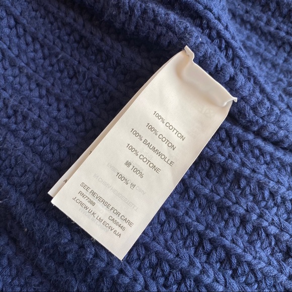 J.Crew | Rib-Stitch Blue Open Front Cardigan - Picture 5 of 6